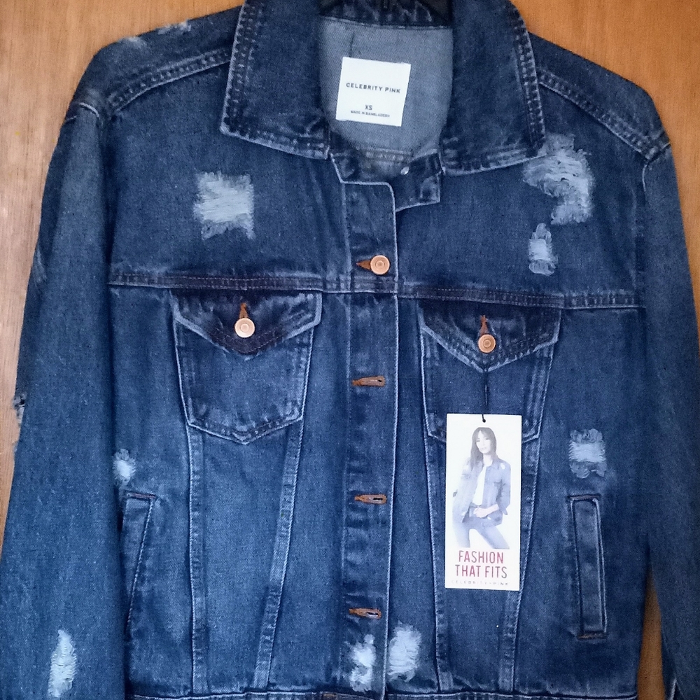 CELEBRITY PINK DENIM JEAN JACKETS SIZES, XS, & S
